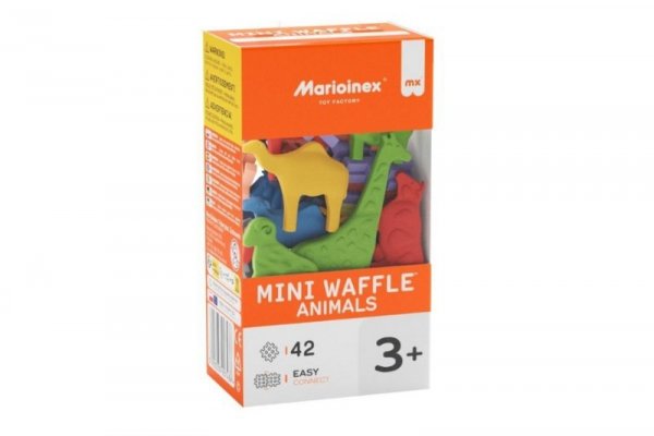 MARIOINEX Klocki wafle mini Zwierzęta 42el 07436
