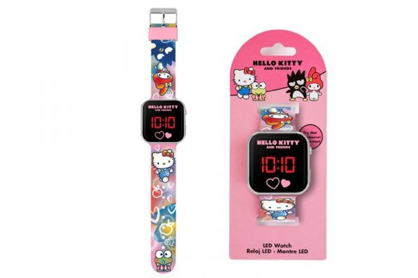 KIDS EUROSWAN HISZPANIA Hello Kitty zegarek cyfrowy LED HK50151 87625