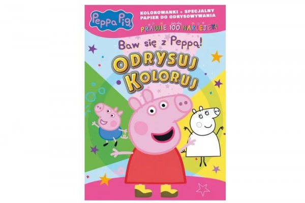 MEDIA SERVICE ZAWADA Świnka Peppa Odrysuj kolor.Baw się z Peppą! 28856