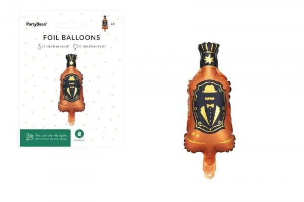 PARTYDECO Balon fol.d/girland Whisky 27x12cm FB233 43220