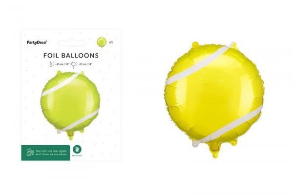 PARTYDECO Balon fol.Piłka tenisowa 35x35 mix FB295 91481