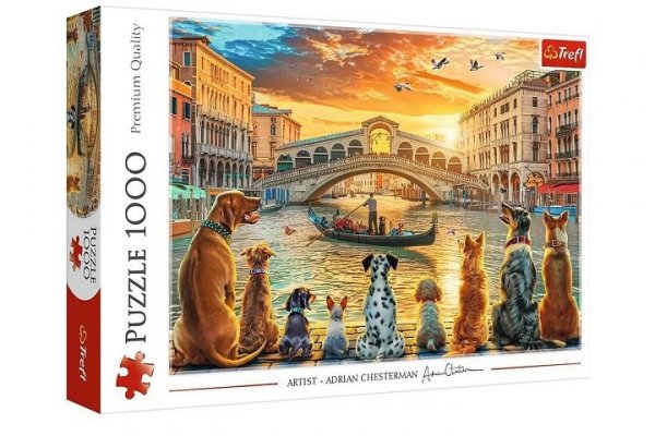 TREFL PUZZLE 1000 Pieski w Wenecji 10944