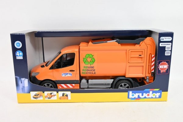 BRUDER - ATA BRUDER MB Sprinter śmieciarka miejska 02682