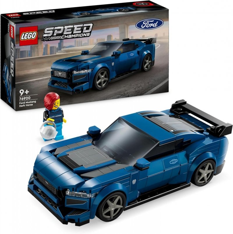 LEGO SPEED CHAMPIONS SPORTOWY FORD MUSTANG DARK HORSE 76920 9+
