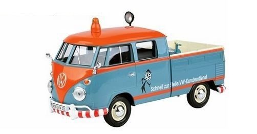 MOTORMAX VOLKSWAGEN T1 CUSTOMER SERVICE PICK UP WITH MATERIAL LOADED SKALA 1:24