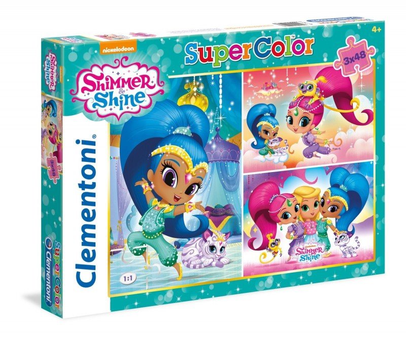 CLEMENTONI 3X48 EL. SHIMMER AND SHINE PUZZLE 4+
