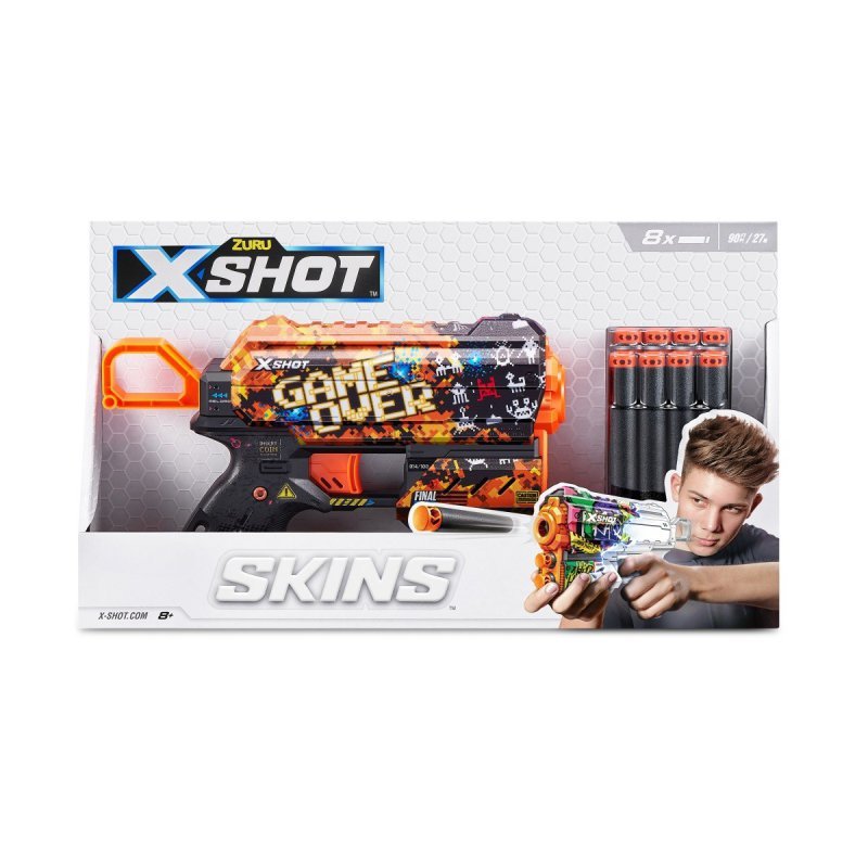 X-SHOT WYRZUTNIA WZÓR E SKINS-FLUX (8 STRZAŁEK) 8+