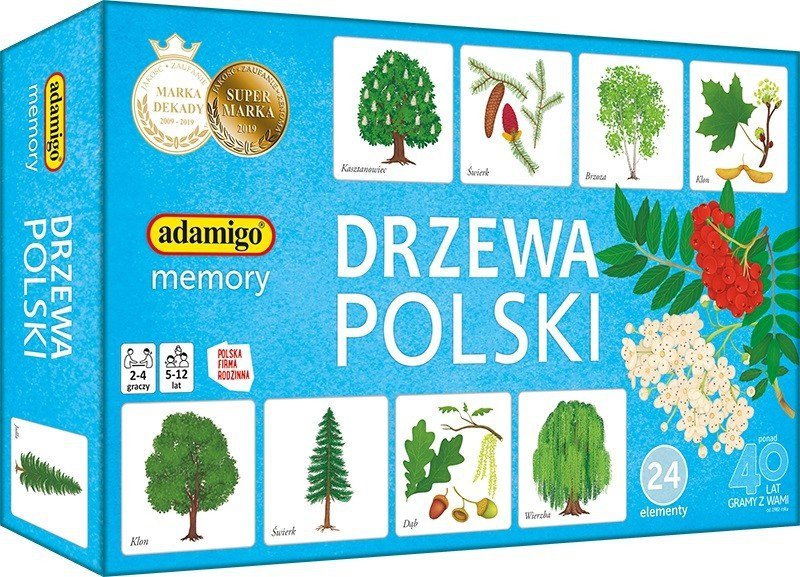 ADAMIGO GRA MEMORY - DRZEWA POLSKI 5+