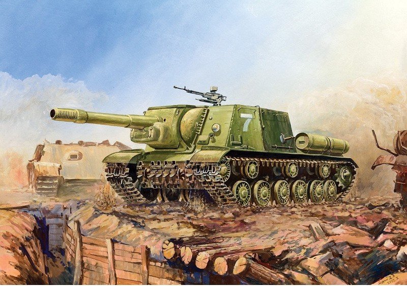 ZVEZDA SOVIET SELF PROPELLED GUN SU-152 6182 SKALA 1:100