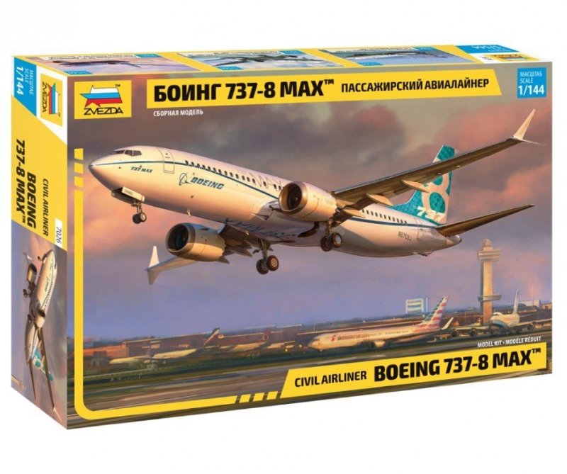 ZVEZDA BOEING 737-8 MAX 7026 SKALA 1:144