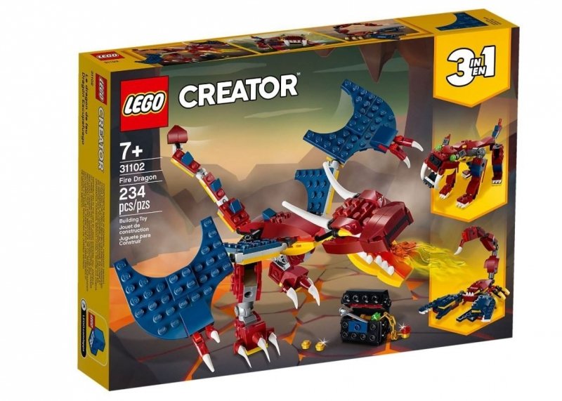LEGO CREATOR SMOK OGNIA 234EL. 31102 7+
