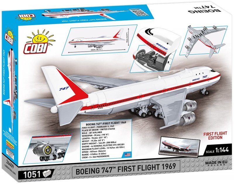 COBI BOEING 747 FIRST FLIGHT 1969 1059EL. 26609 9+