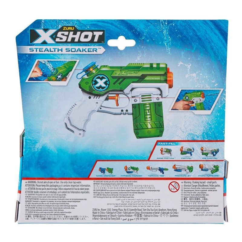 X-SHOT WYRZUTNIA WODNA WATER WARFARE STEALTH SOAKER MIX 4+