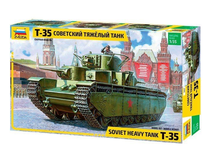 ZVEZDA T-35 HEAVY SOVIET TANK 3667 SKALA 1:35