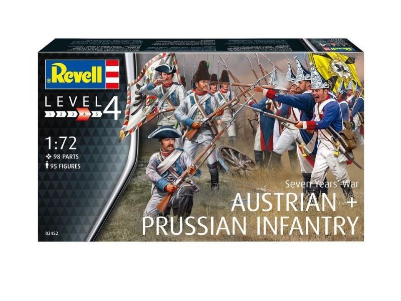 REVELL SEVEN YEARS WAR AUSTRIAN &amp; PRUSSIAN INFANTRY 02452 SKALA 1:72