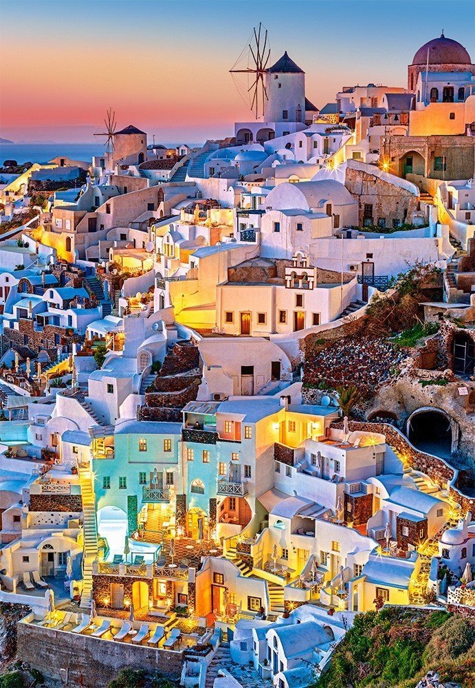 CASTOR 1000 EL. ŚWIATŁA SANTORINI PUZZLE 9+