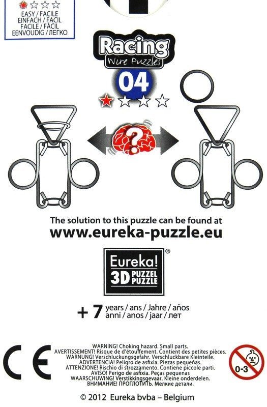 EUREKA 3D GRA ŁAMIGŁÓWKA DRUCIANA RACING NR 04 7+