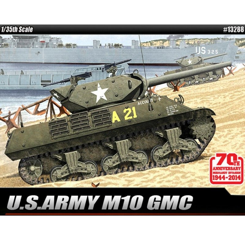 ACADEMY M10 GMC U.S.ARMY 13288 SKALA 1:35