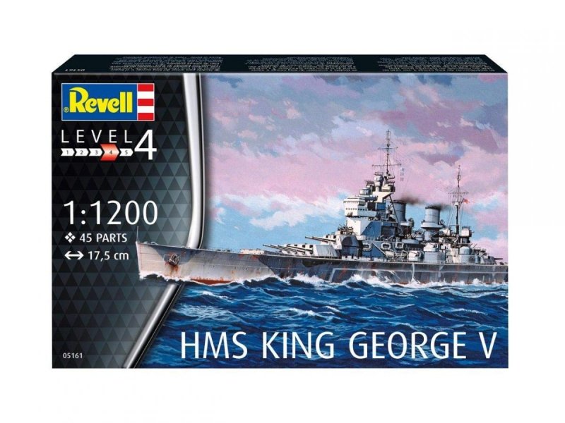 REVELL STATEK HMS KING GEORGE V 05161 SKALA 1:1200