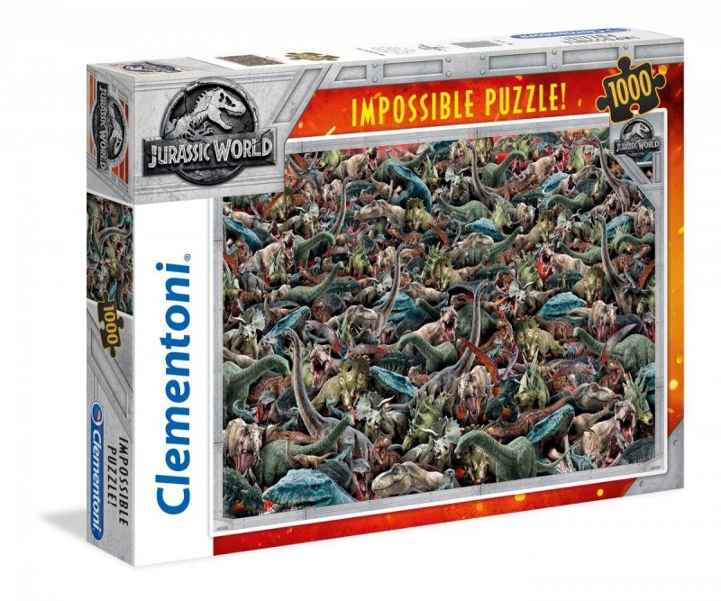 CLEMENTONI 1000 EL. IMPOSSIBLE JURASSIC WORLD PUZZLE 14+