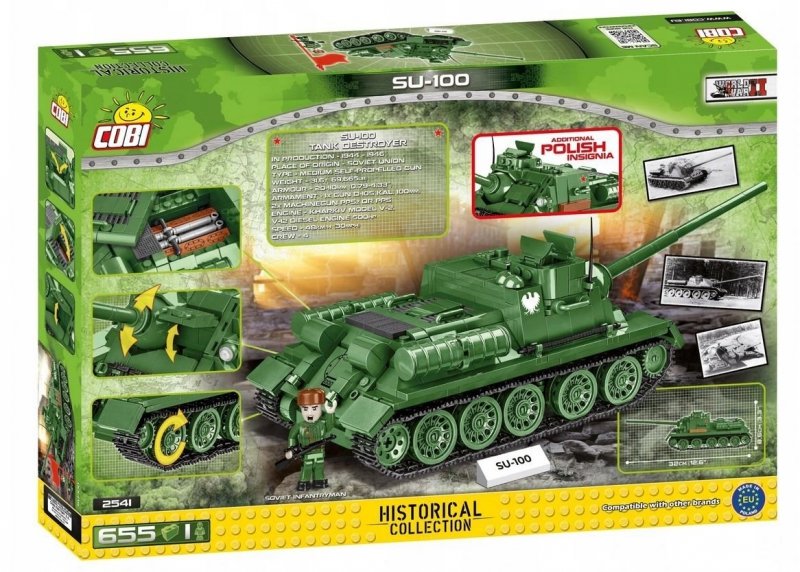 COBI HISTORICAL SU-100 ŚREDNIE DZIAŁO SAMOBIEŻNE 2541 7+