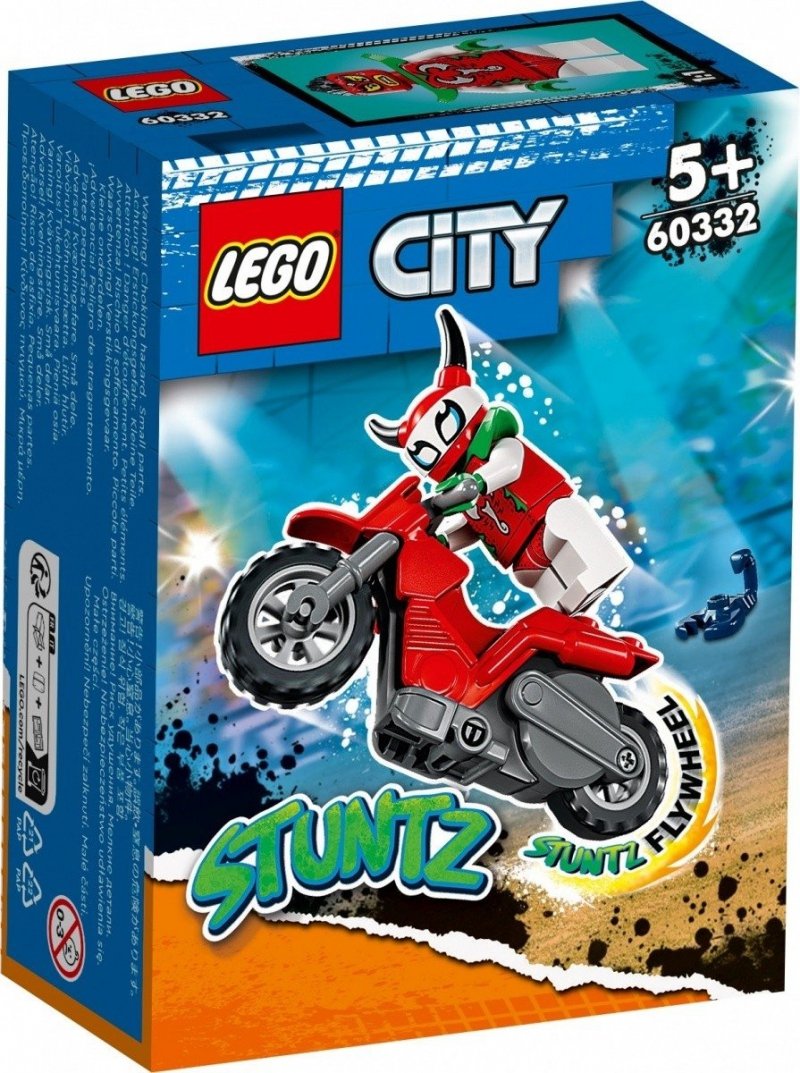 LEGO CITY MOTOCYKL KASKADERSKI BRAWUROWEGO SKORPIONA 60332 5+