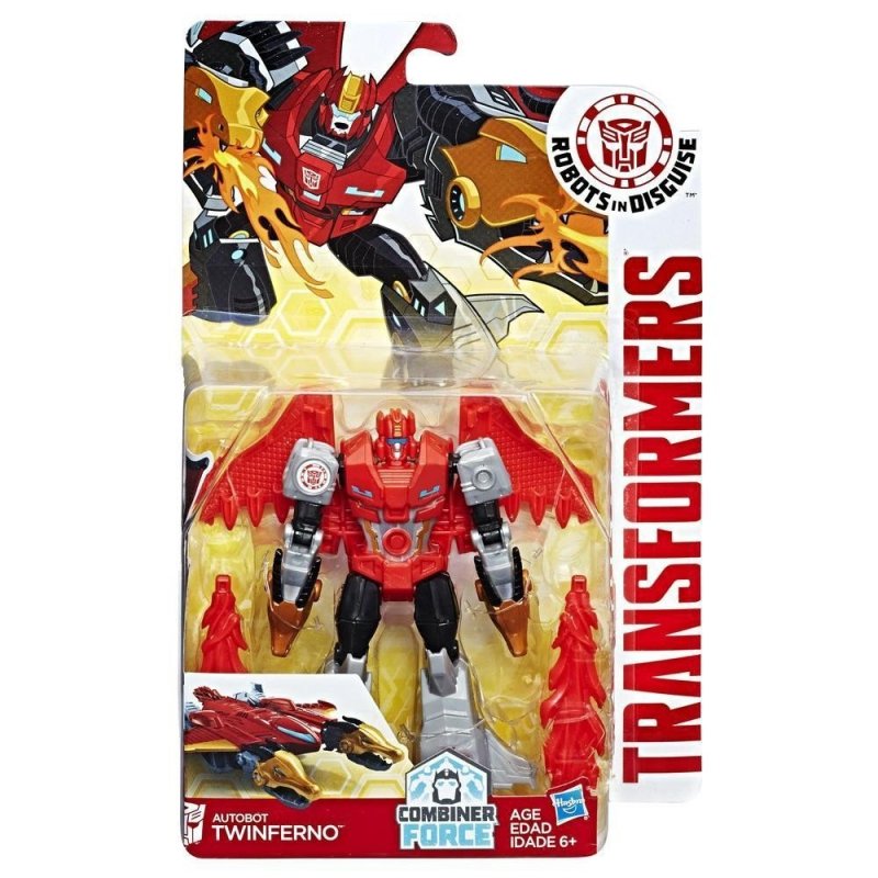 HASBRO TRANSFORMERS ROBOTS IN DISGUISE WARRIORS AUTOBOT TWINFERNO C2345 6+