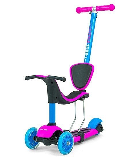 MILLY MALLY HULAJNOGA SCOOTER LITTLE STAR PINK-BLUE 2+