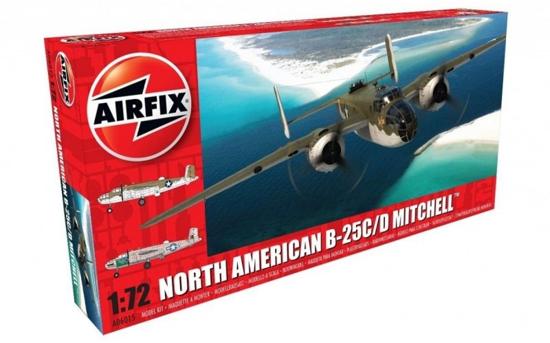 AIRFIX NORTH AMERICAN B-25C/D MITCHELL 06015 SKALA 1:72