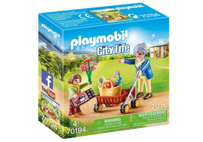 PLAYMOBIL CITY LIFE BABCIA Z CHODZIKIEM 70194 4+