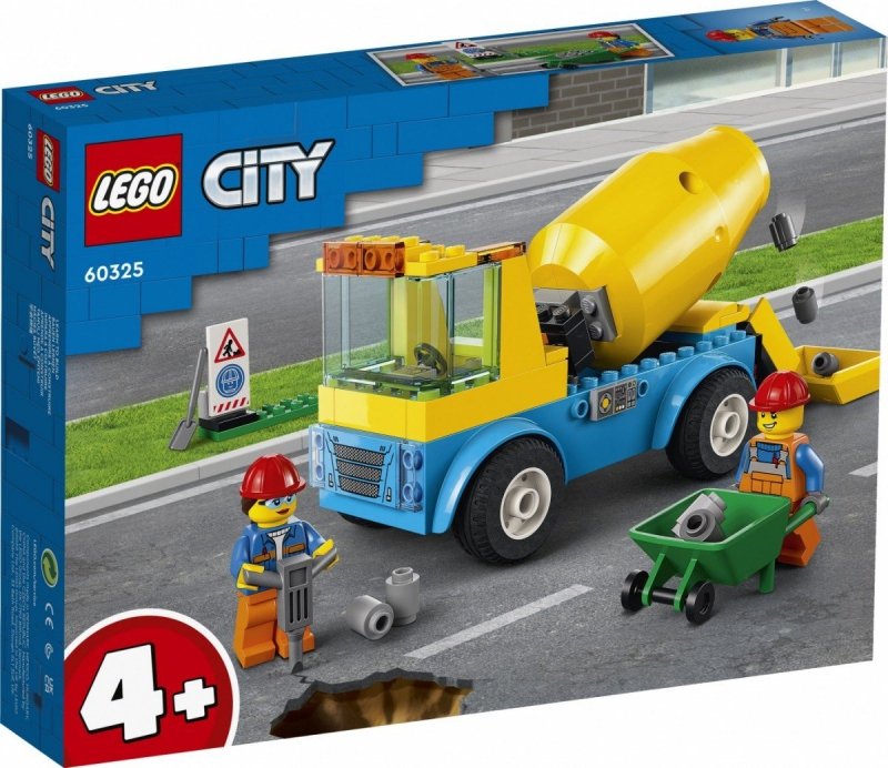 LEGO CITY CIĘŻARÓWKA Z BETONIARKĄ 60325 4+