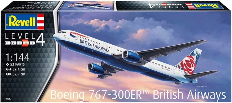 REVELL BOEING 767-300ER BRITISH AIRWAYS CHELSEA ROSE 03862 SKALA 1:144