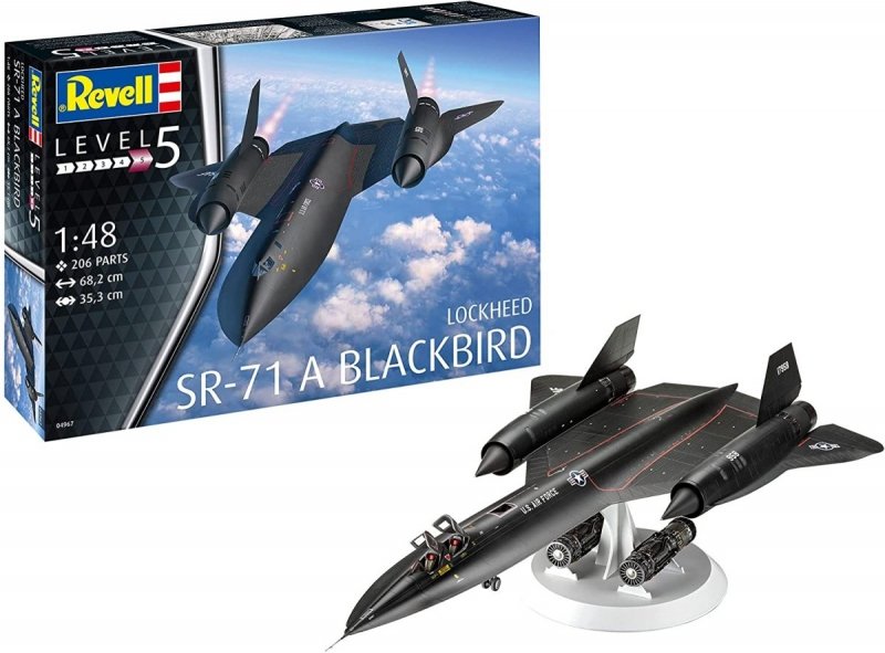 REVELL LOCKHEED SR-71 BLACKBIRD 04967 SKALA 1:48