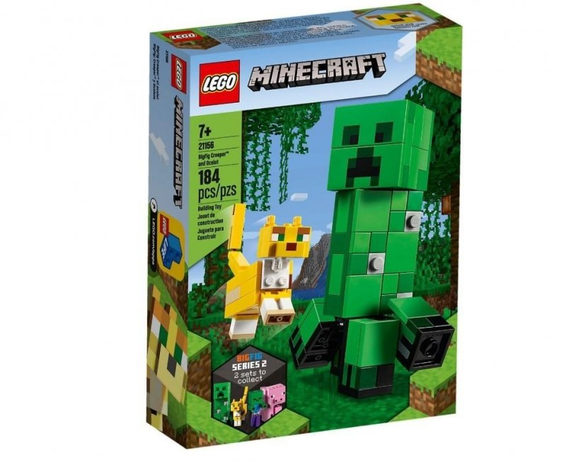 LEGO MINECRAFT BIGFIG CREEPER I OCELOT 184EL. 21156 7+
