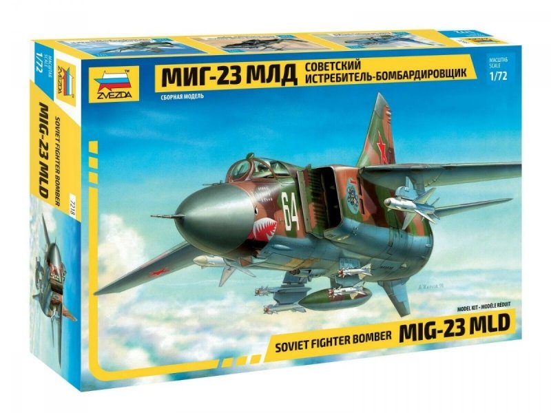 ZVEZDA MIG-23 MLD SOVIET FIGHTER 7218 SKALA 1:72