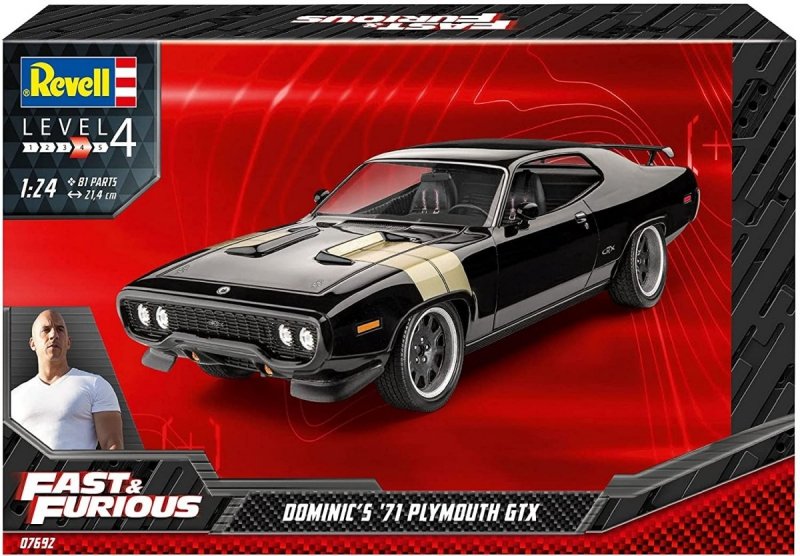 REVELL FAST &amp; FURIOUS - DOMINICS 1971 PLYMOUTH 07692 SKALA 1:24