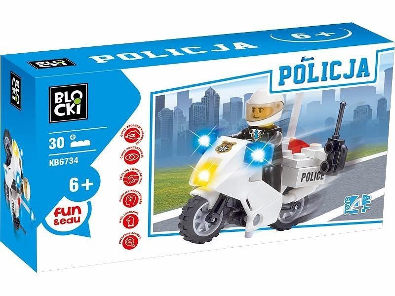BLOCKI KLOCKI POLICJA 30 EL. MOTOR 6+