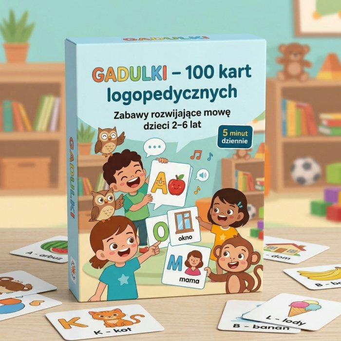 Gadulki.pl - Pakiet ćwiczeń logopedycznych dla dzieci 2-6 lat (3 e-book)