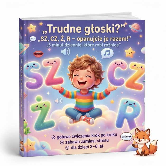 Gadulki.pl - Trudne głoski (SZ, Ż, CZ, R) | Ćwiczenia logopedyczne dla dzieci 3–6 lat