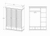 BIAŁA SZAFA HAMPTONS 3D.3SZ