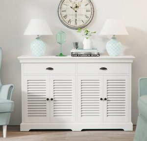 BIAŁA KOMODA HAMPTONS 2SZ.4D