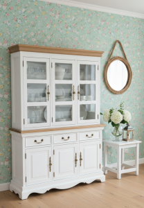 BIAŁY KREDENS W STYLU PROWANSALSKIM VANIL