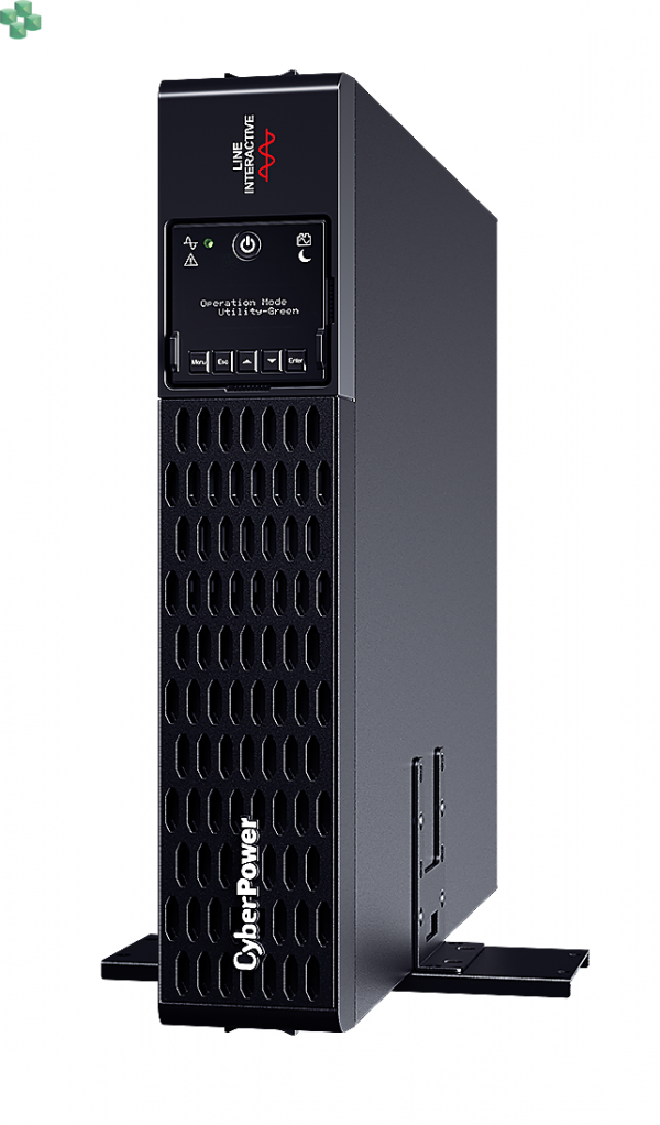 Zasilacz UPS CyberPower PR1500ERTXL2U, 1500VA/1500W, 10x IEC C13, 230V, LCD, 2U, Sinus, wydłużony czas podtrzymania