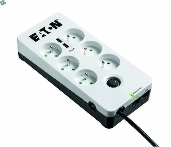 Eaton Protection Box 6 USB Tel@ FR (2 x USB, zabezp. tel.)