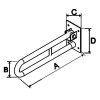 Uchwyty Uchylne do WC INOX fi 32mm - Różne Rodzaje