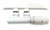 ZESTAW TERMOSTATYCZNY ZAWÓR GRZEJNIKA ODWRACALNY DUOPLEX BIAŁY PEX MIEDŹ INVENA CZ-89-015