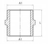 NYPEL MOSIĘŻNY ZŁĄCZKA MOSIĘŻNA RÓWNOPRZELOTOWY Ø 1/2'' CALA DN15 SOLIDNY K-280.NYPEL.15.Y. 