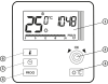 AURATON LIBRA CZARNY TYGODNIOWY PRZEWODOWY REGULATOR TEMPERATURY TERMOSTAT