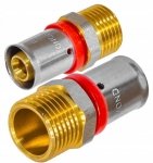 ZŁĄCZKA NYPLOWA ZAPRASOWYWANA PEX ALUPEX FI 32x1 GZ MOCNY MOSIĄDZ DIAMOND FZZ-001.1X32.ZŁ-CH