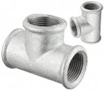 TRÓJNIK OCYNKOWANY OCYNK W/W 2 CALE DN50 2 RÓWNOPRZELOTOWY ŻELIWNY